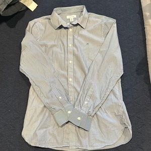 Medium Calvin Klein extra fine cotton shirt, excellent condition. Blue striped